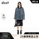 DZZIT地素棉服2025春季新款灯芯绒水洗工艺精致上衣女3J1RB051S 蓝色 S