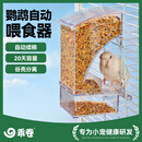 乖卷鹦鹉自动喂食器谷壳分离防洒防溅全透明下料食盒虎皮牡丹鸟类用品