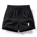 POLO SPORT美国拉夫劳伦夏季运动速干裤子三分裤纯色宽松POLO沙滩裤男休闲裤 DK-260黑色 5XL