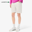 LACOSTE【王一博同款】法国鳄鱼男装25夏新款直筒牛仔百慕大短裤|FH9932 70V/米白色 38 XL