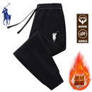 POLO SPORT美国拉夫劳伦卫裤长裤束脚裤男春秋季加绒休闲运动修身长裤裤子 黑色-【款】保罗 加绒 2XL 体重140-160斤
