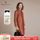 MORELINE沐兰商场同款轻奢优雅绵羊毛棉服2024年冬季新款保暖3M新雪丽棉衣 红金花 42/XL