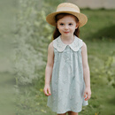 OAK FAMILY夏季娃娃领无袖连衣裙女宝宝裙子天丝连身裙新品童装 小铃兰 90 cm