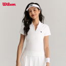 威尔胜（Wilson）官方2025夏季新款女士MOTION防晒冲孔透气网球运动短袖POLO衫 WW20086512WTA-亮白色 L /175/74A