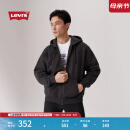 Levi's李维斯25年春季新款男士时尚简约针织休闲连帽开衫卫衣外套 黑色 000VR-0000 L