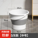 【折叠水桶】便携式钓鱼户外赶海车载水桶加厚压缩桶家用学生宿舍 折叠水桶【5L】灰色款 1个装