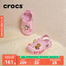 crocs卡骆驰贝雅卡骆班儿童洞洞鞋沙滩鞋男女童包头拖鞋\/207018 芭蕾粉/糖果粉-6TG 31 (190mm)
