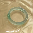 高端冰种飘绿花圆条翡翠手镯老坑缅甸a货玻璃种正圈贵妃玉镯子