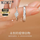 MZMZ永恒誓言铂金戒指情侣对戒轻奢结婚订婚周年纪念日送女友老婆礼物 奢华款·永恒誓言情侣对戒 免费刻字-代写贺卡-品牌专属礼盒