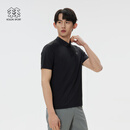 KOLON SPORT/可隆户外短袖POLO 男士接触凉感UPF50+多功能衫 LHPT5MN129-BK 黑色 XL180/100A