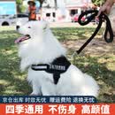 宠德多狗绳狗狗牵引绳遛狗绳胸背带狗链子中大型犬金毛拉布拉多 黑色+编织八股绳 M（建议24-46斤）