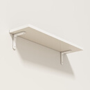 安尔雅墙面搁架 墙上置物架宿舍木板挂墙书架隔板置物架白色60*30