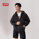 Levi's李维斯25年春季新款男士时尚简约针织休闲连帽开衫卫衣外套 黑色 000VR-0000 L