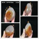 DR-FLVVS玉石手把件天l然玛瑙男士随身精雕鲤鱼玉髓原石籽料文 深蓝色 385