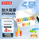 京东京造 5号电池40节彩虹装 五号电池碱性超性能无铅无汞 适用血压计/血糖仪/指纹锁/遥控器/儿童玩具