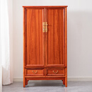 三匠名居红木家具缅甸花梨（学名：大果紫檀）衣柜实木衣橱柜新中式储物柜卧室挂衣柜大衣柜Q 带层板：长90*宽50*高161cm
