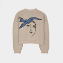 Amicus Animae油画和平鸽开衫毛衣 米色 S