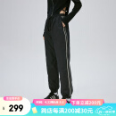 艾莱依（ERAL）收脚新款羽绒裤女士拼接收腰长款时尚通勤鸭绒裤长裤 炭黑 L 165【建议130-145斤】