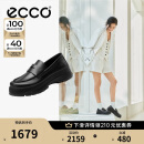 爱步（ECCO）乐福鞋 时尚厚底增高休闲皮鞋女 踪迹30女鞋系列220723 黑色 38