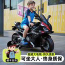 慕迪尼儿童电动摩托车宝宝男女小孩玩具车电瓶车可坐大人代步充电机车子 黑色:厂家直销+终身质保 高配+12V12超威＋软座EVA轮