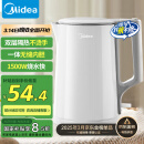 美的（Midea）电热水壶煮水壶家用烧水壶 食品级304不锈钢 双层防烫无缝内胆 自动断电 1.5升大容量 1566