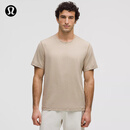 lululemon丨Soft Jersey 男士短袖针织衫芯吸 LM3ES3S 杂色橡木棕/杂色浅象牙白 M