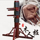 安健动叶问木人桩咏春立式打拳纯实木头桩散打家用成人拳击武术训练器材 三脚架底版 1.7m高