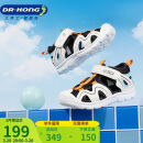 江博士DR·KONG健康鞋男女中大童包头凉鞋S10232W005黑/白/橙27