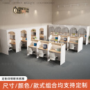 查润程共享自习室学习桌沉浸式隔断板双人桌椅子带帘套装书桌灯夜间考研 支持定制
