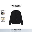 WE11DONE25春夏新品男女同款经典款针织开衫简约小logo休闲上衣 黑色 L