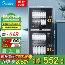 美的（Midea）家用台式小型消毒柜 高温立式二星级94L 大容量四层碗柜餐具碗筷烘干收纳柜【国家补贴】100R05