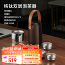 艾曼格（IMOGY）节日礼物纯钛功夫茶具套装户外出差便携快客杯高档旅行泡茶神器
