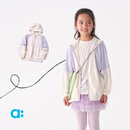 幼岚（ALLBLU）allblu幼岚【OO布防晒服】儿童防晒衣女童男童25夏季新外套UPF40+ 云白色拼风信紫 140