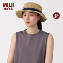 无印良品（MUJI）棕榈 可折叠 平顶礼帽 帽子 25年夏季新品 DBA55A5S 原色 57-59cm