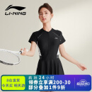 李宁（LI-NING）泳衣女连体裙式游泳衣遮肚显瘦抗氯速干温泉泳装546 黑色 XL 