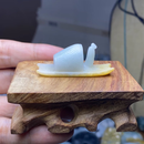 IOSN天然A货翡翠玉船摆件黄翡俏色巧雕小船摆件一帆风顺相忘于江湖