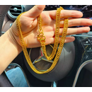 含春花999项链男士金包银马鞭链子送男友礼物 马鞭项链 约60g-