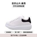 亚历山大.麦昆（ALEXANDER MCQUEEN）女鞋经典黑尾女神节礼物运动小白鞋 553770WIEF1-白色黑尾  37
