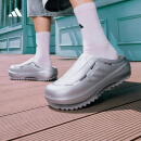 adidas 波波凉鞋 OZWAVE CLOG稳定缓震回弹厚底老爹拖鞋阿迪达斯   金属银/灰色   38