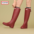 HUNTER【修饰腿型】户外露营女鞋Refined防水防滑高筒靴长筒靴网红女靴 军红色/MLR（新色） 39