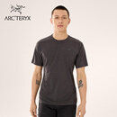 ARC'TERYX始祖鸟 KADEM HENLEY SS 透气 男子 速干短袖T恤 Black Heather/黑灰色 M