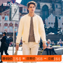 Mr.Bu布先生廓形棒球领针织外套男上衣春秋新品长袖断码清仓KT15692 雅米杏 L (175)
