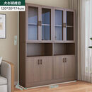 悦莱居文件柜办公室收纳柜资料柜储物柜员工档案柜储物书柜办公柜子 大杉胡桃色丨八门两格120cm 破损补发