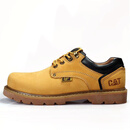 卡特（CAT）男鞋新款工装鞋头层真牛皮马丁大头鞋钢头防砸劳保鞋休闲男鞋 金黄(常规款) 42