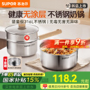 苏泊尔（SUPOR）奶锅316L不锈钢宝宝辅食锅泡面热牛奶小奶锅汤锅电磁炉燃气通用 【推荐】316L不锈钢奶锅- 18cm