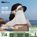 蕉下（beneunder）防晒口罩脸基尼帽檐防晒面罩全脸女防风透气防紫外线蓝烟灰AL341
