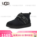 UGG秋季男士舒适纯色平底圆头时尚靴纽姆搭扣休闲雪地靴 1118570 BLK | 黑色 40 鞋内长：25CM