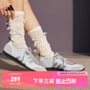 adidas「冰淇淋T头鞋」VS JOG 2.0薄底运动鞋男女阿迪达斯轻运动   晶白/金属银/灰色   37