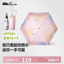 蕉下（beneunder）防紫外线遮阳伞五折口袋黑胶晴雨伞防晒伞BM665叶舞