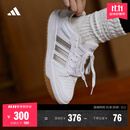 adidas ENTRAP美式校园风低帮运动板鞋少年感复古篮球鞋阿迪达斯 白/金色   37